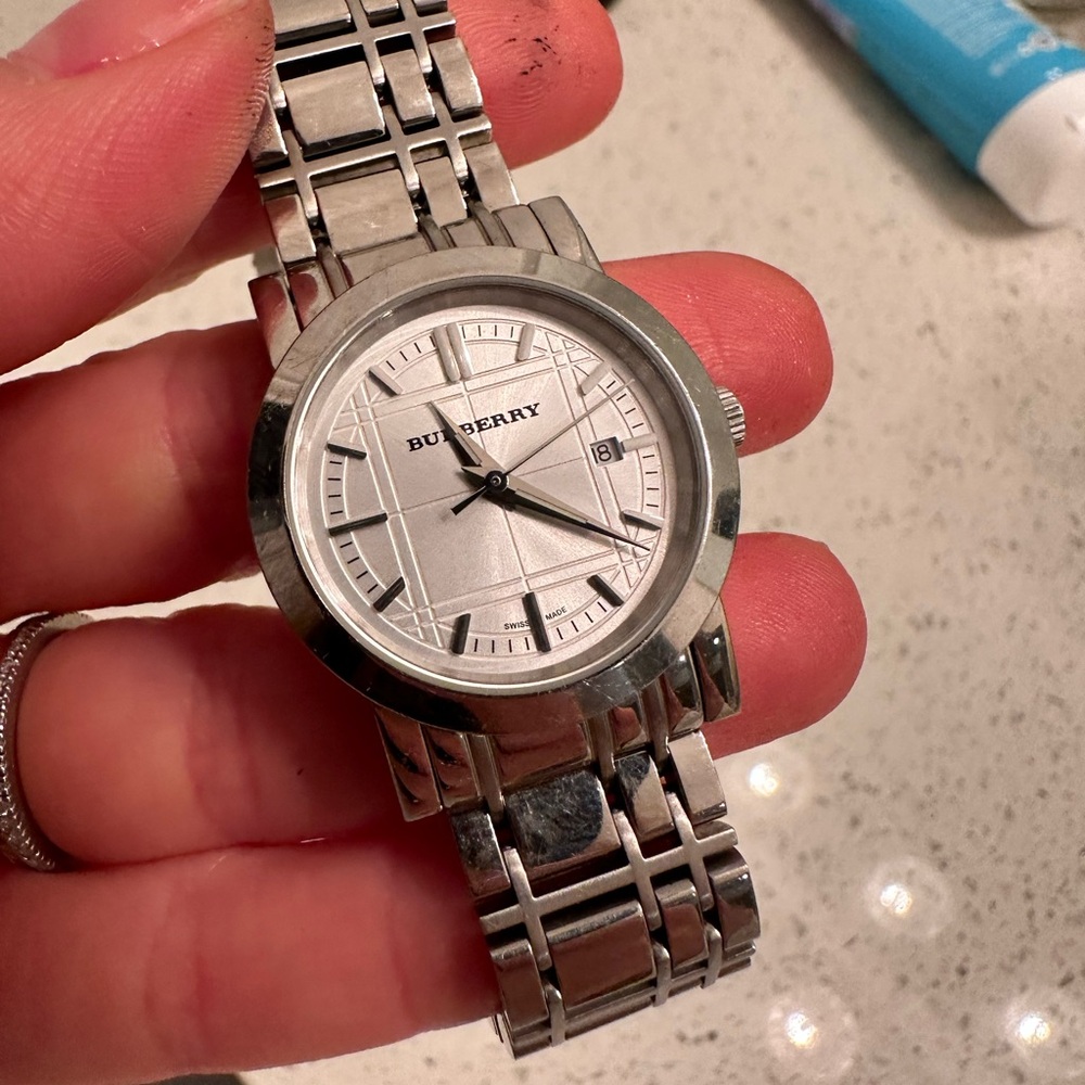 Burberry BU1351 Heritage Stainless Steel Silver Ladies Watch 2386